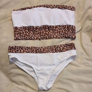 Leopard bandeau bikini